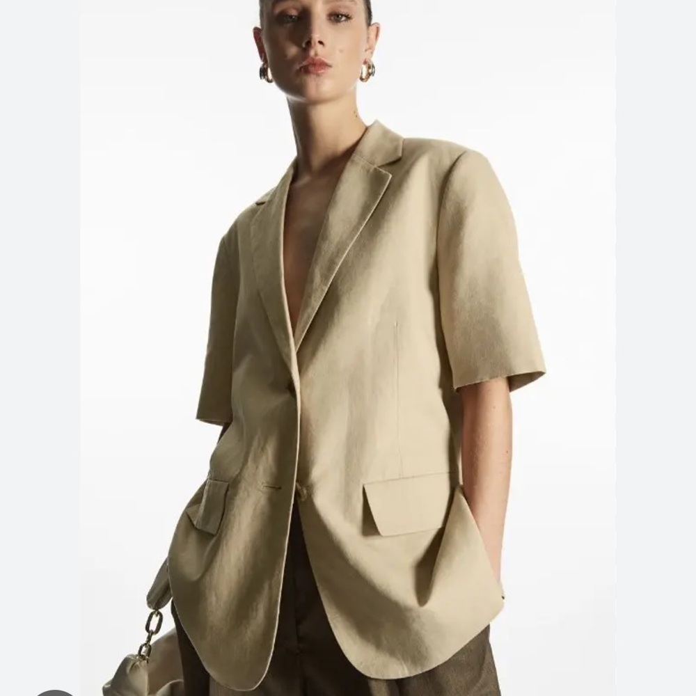 COS Short Sleeve Linen Blazer